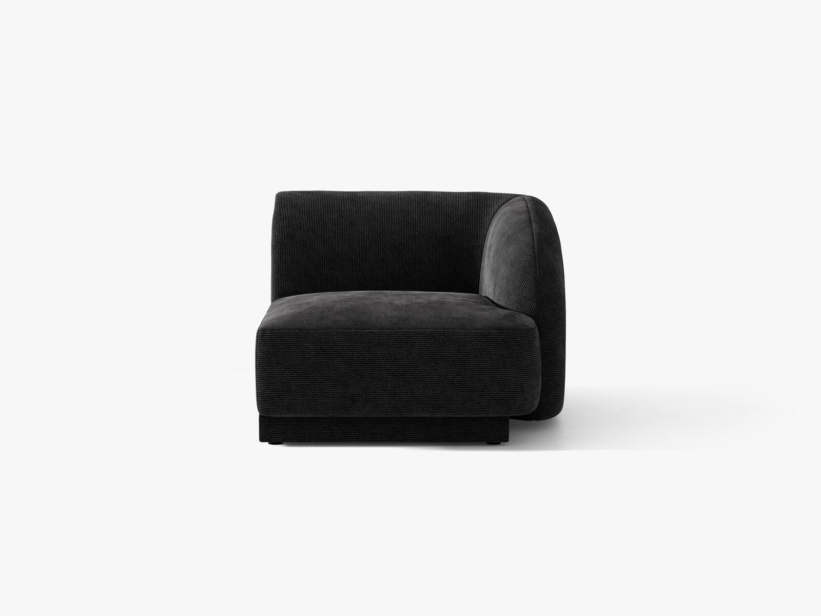 Micadoni Eckmodul Miley 1-Sitzer Rechts Chenille Haga Schwarz