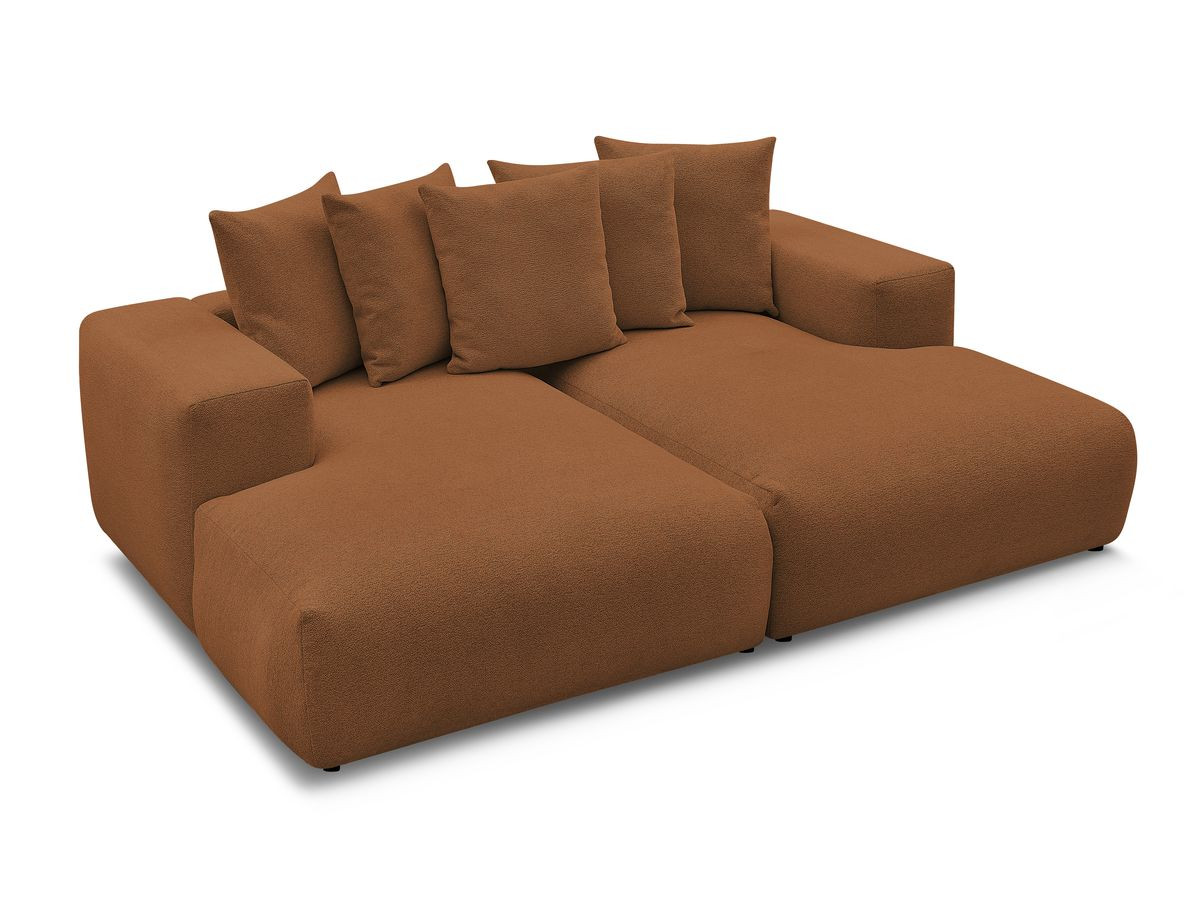 Bobochic Voltaire Sofa 4-Sitzer 248 × 170 cm Melange-Stoff Orange