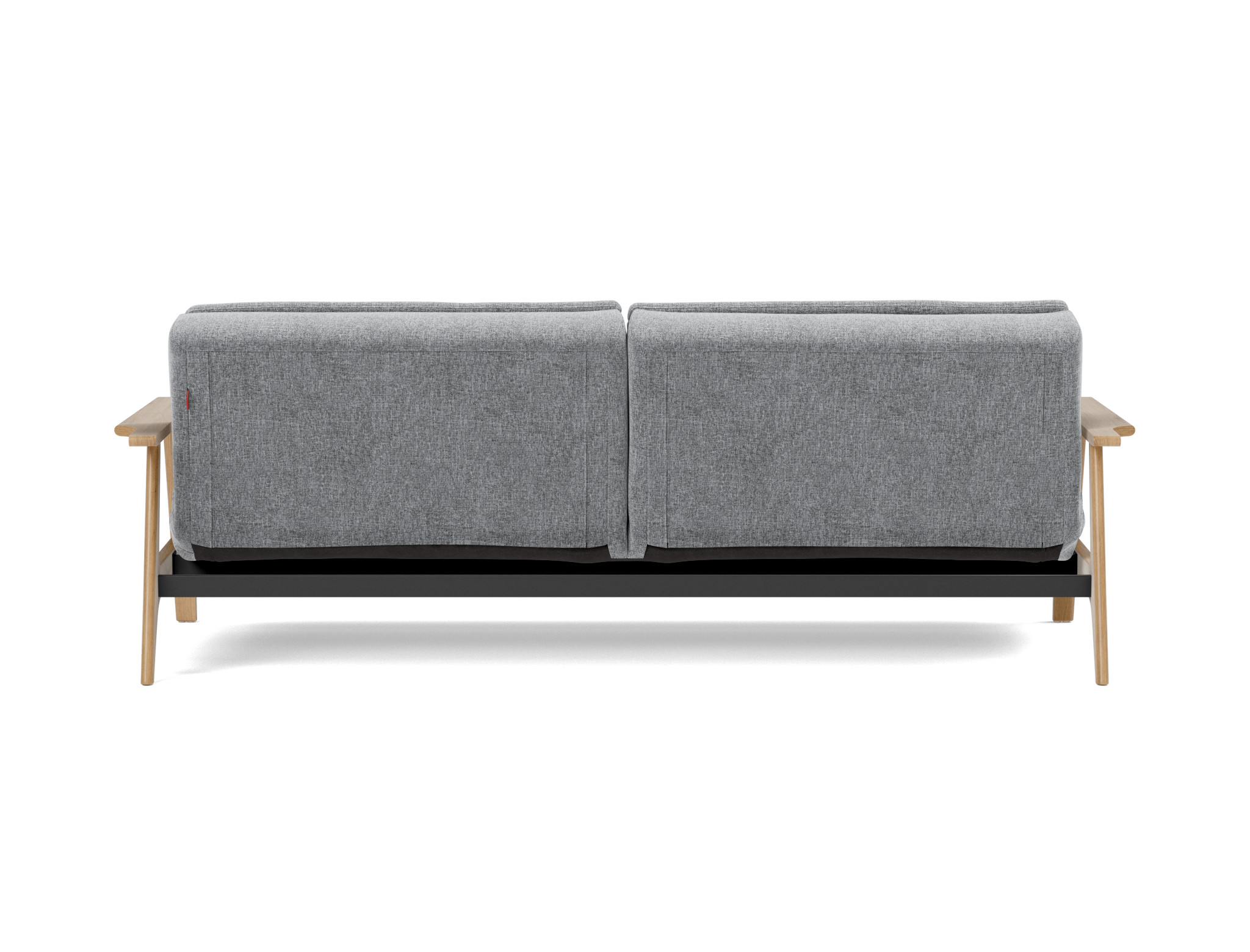 Schlafsofa Dublexo Frej Strukturierter Stoff Twist 565-Granite