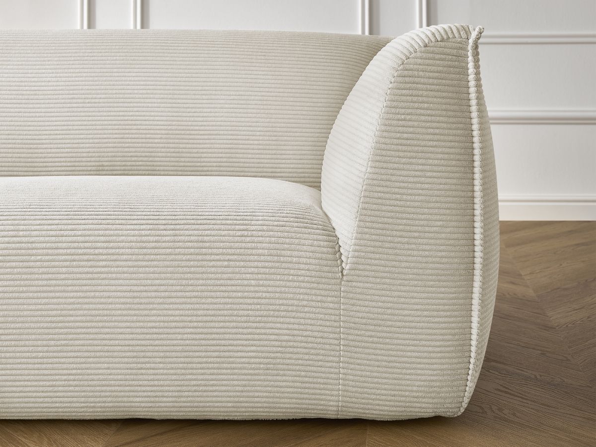 Bobochic Giorgia Sofa 3-Sitzer Cordsamt Beige