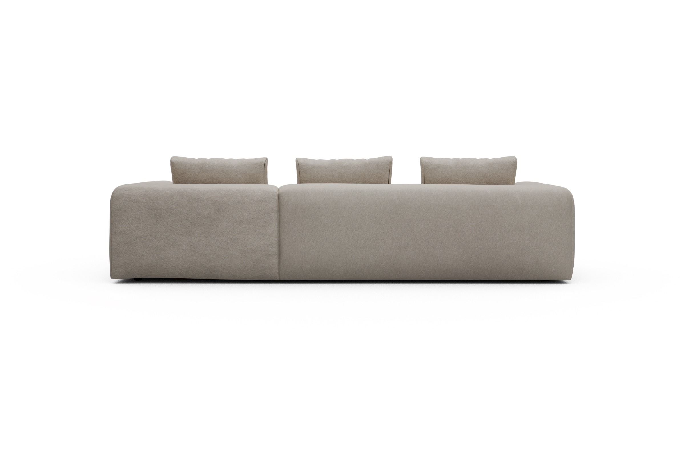Ecksofa Fred Chaiselongue rechts mit 2,5-Sitzer Aivi-Lace-Beige