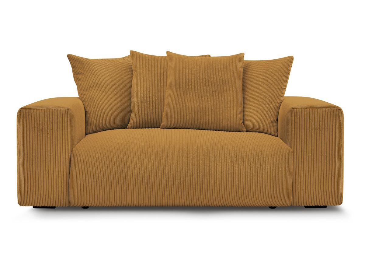 Bobochic Voltaire Sofa 2-Sitzer Cordsamt Gelb