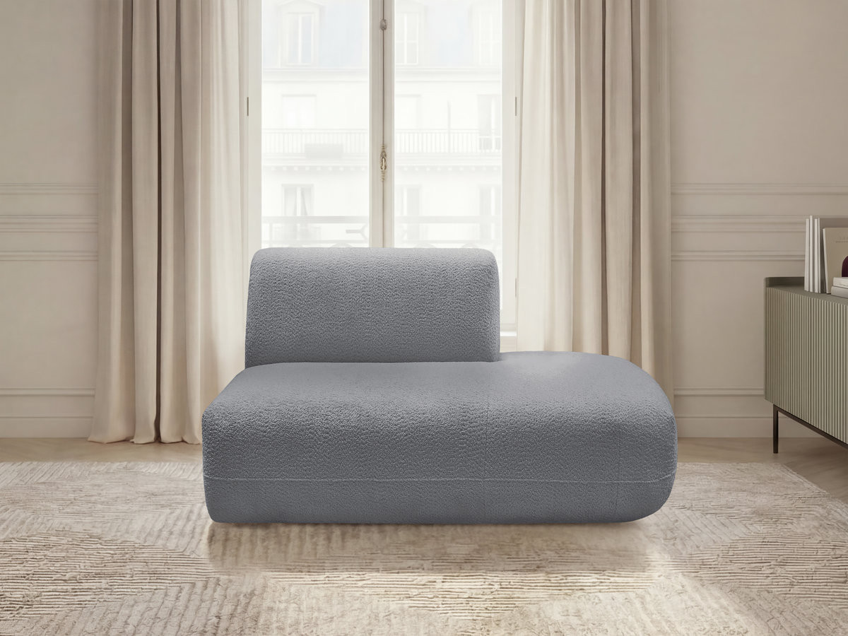 Bobochic Anda Sofamodul 2-Sitzer Chenille Grau Ecke rechts