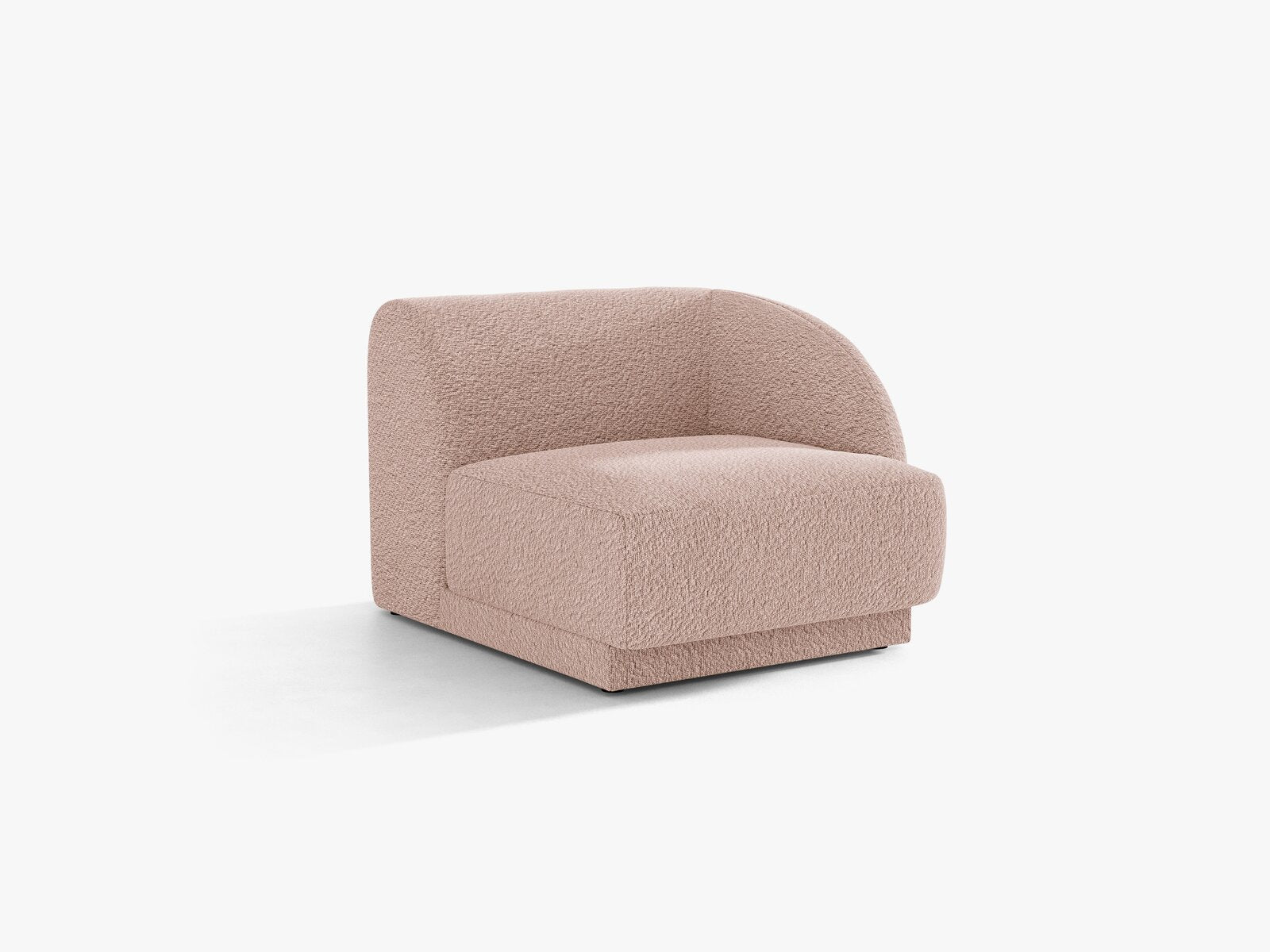 Micadoni Eckmodul Miley 1-Sitzer Boucle Baloo Puderrosa Rechts