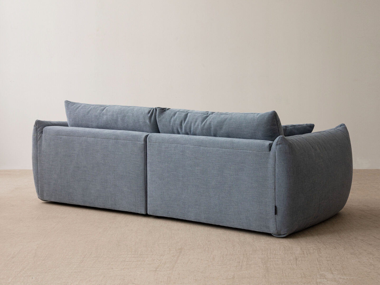 Micadoni Sofa Chris 4-Sitzer Strukturierter Stoff Gedämpftes Blau