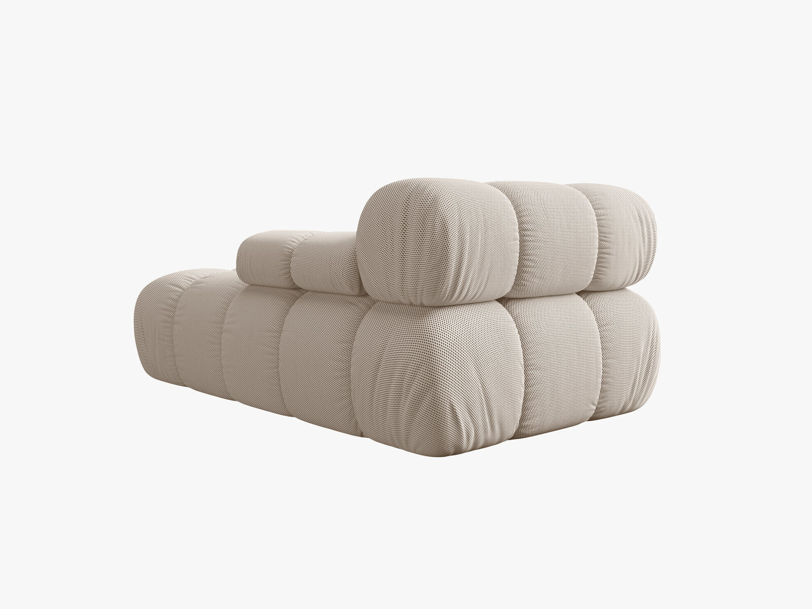 Micadoni Recamiere Bellis Rechts 3D-Stoff Sonic Helles Beige