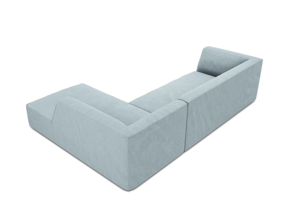 Cosmopolitan Design Ecksofa Siena 4-Sitzer Kord Scala Hellblau Rechts