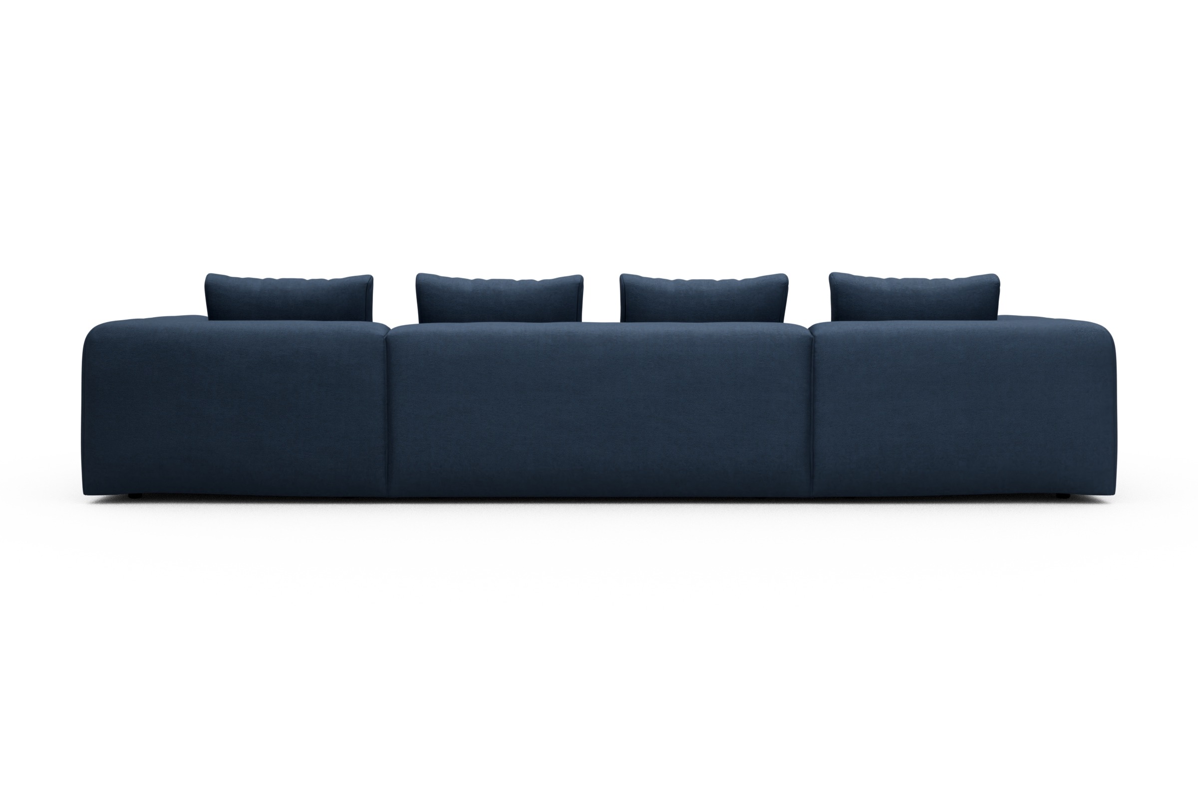 Wohnlandschaft Fred mit 2-Sitzer und Chaiselongue beidseitig Weda-Blue