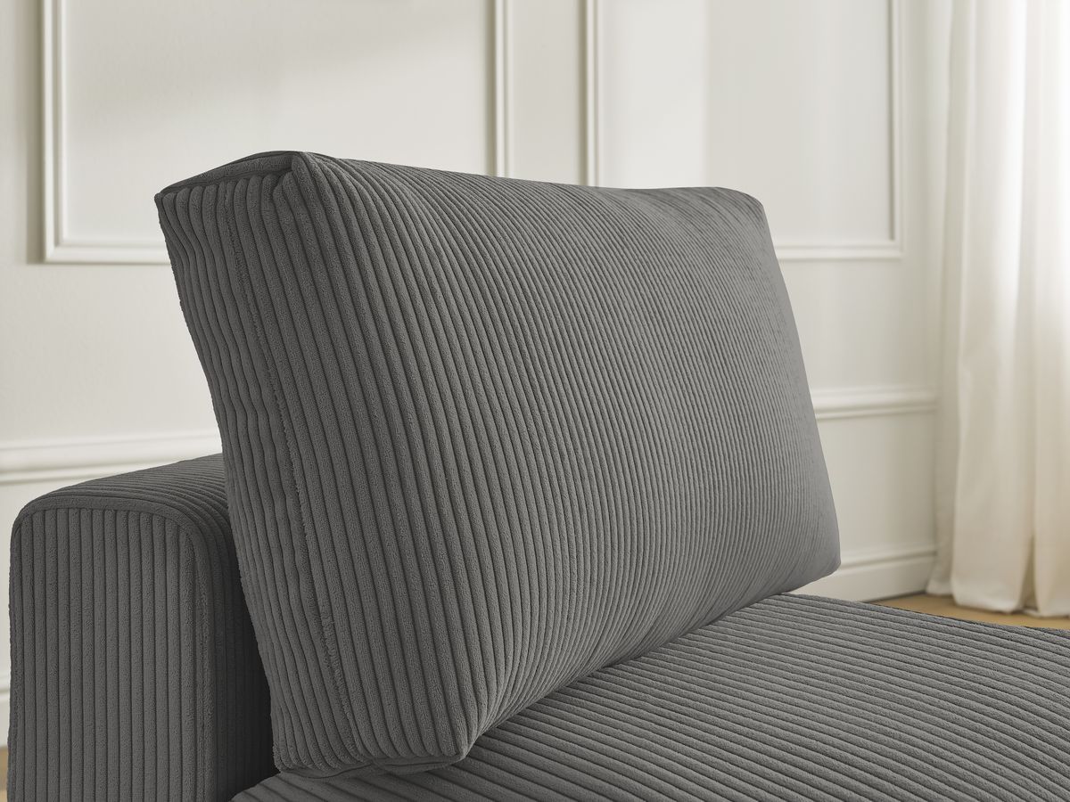 Bobochic Paris Sofamodul 1-Sitzer Cordsamt Dunkelgrau