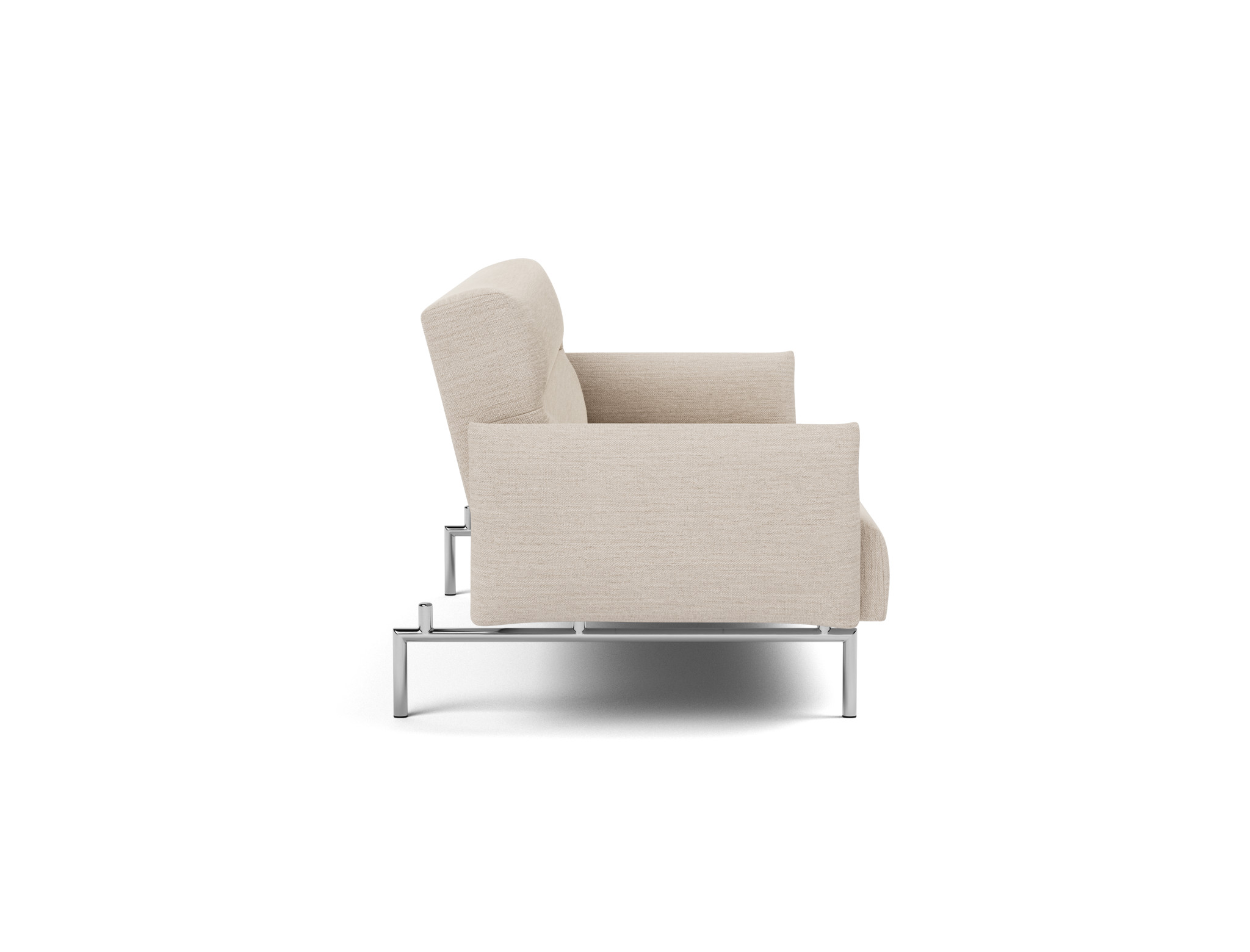 Schlafsofa Jillis mit Armlehnen Webstoff Blida 612-Sand-Grey