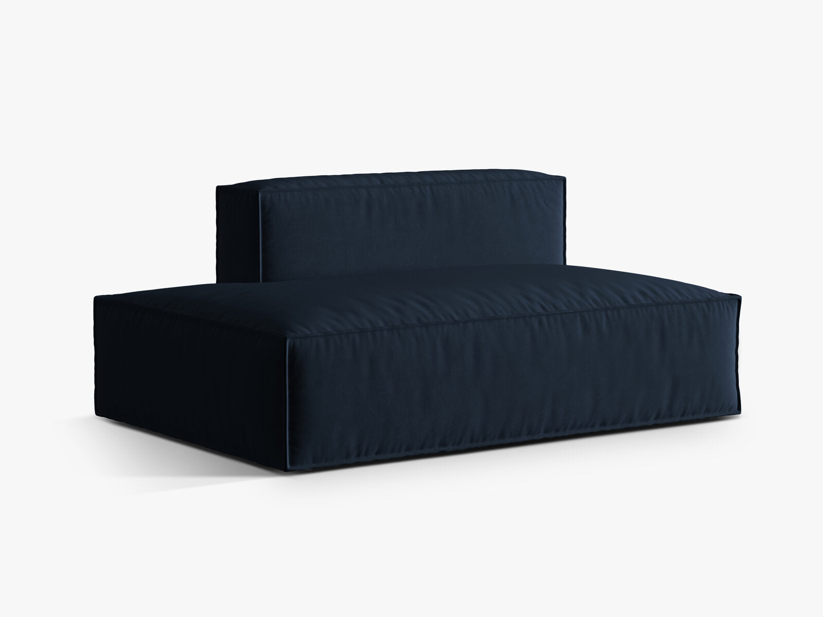 Micadoni Modul Nuria 3-Sitzer Links Samt Dunkelblau