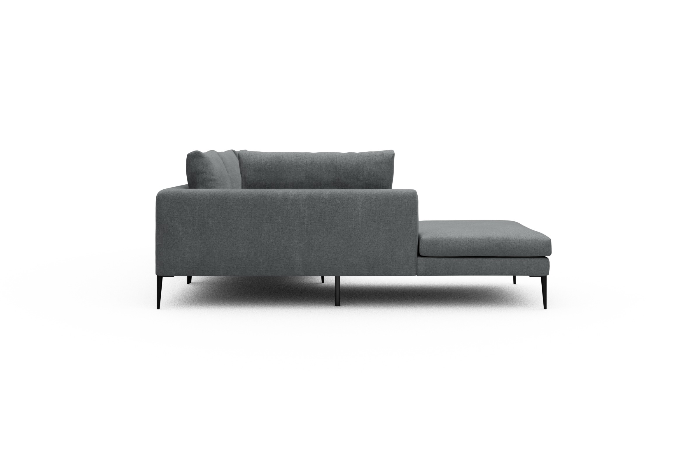 Ecksofa Paul Relax-Ecke rechts mit 3-Sitzer Casone-Gravel-Grey