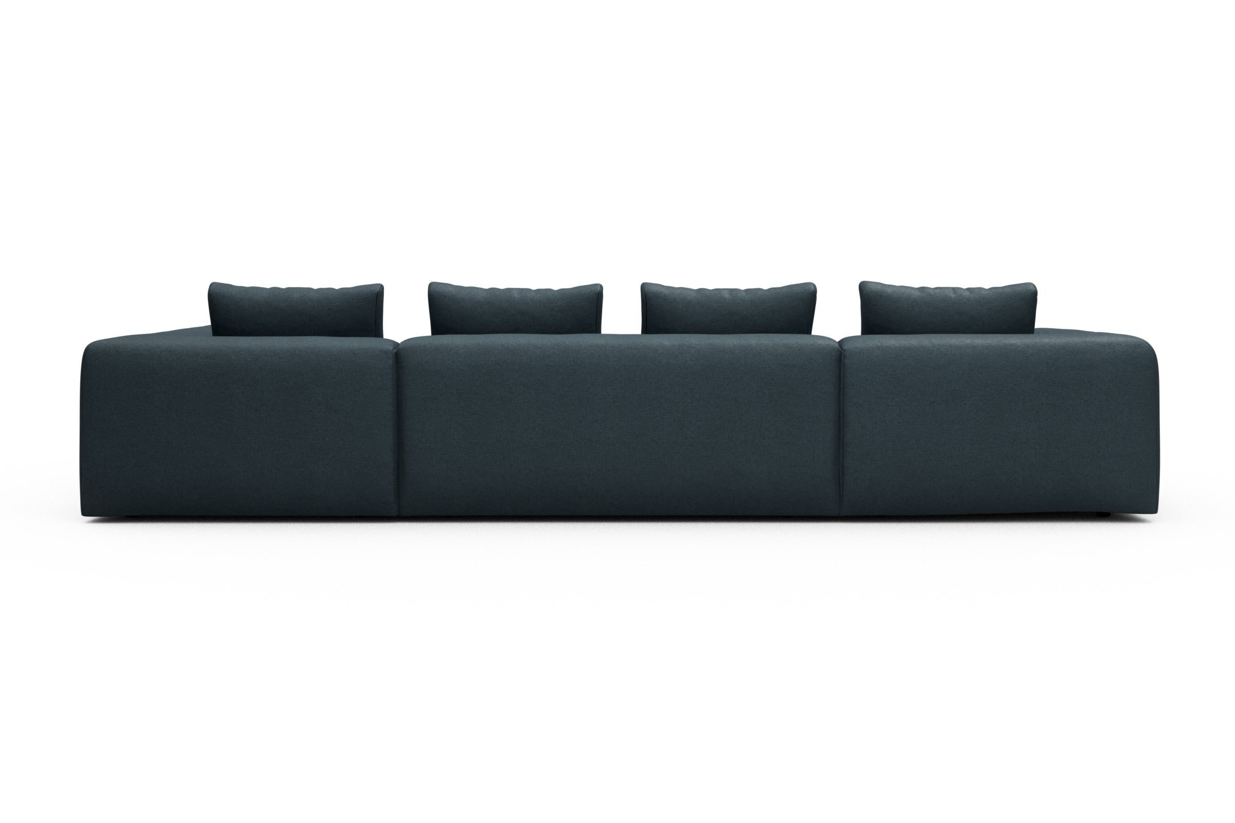 Wohnlandschaft Fred Relax-Ecke rechts mit 2-Sitzer und Chaiselongue links Denari-Royal-Blue