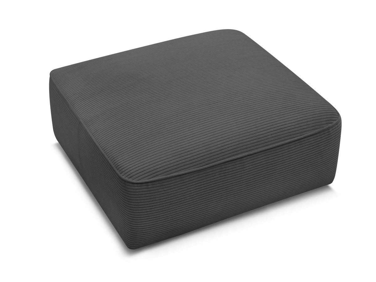 Bobochic Leopold Pouf Cordsamt Dunkelgrau