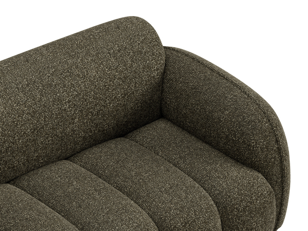 Cosmopolitan Design Ecksofa Bilbao 3-Sitzer kleine Version Boucle Miles Amazonasgrün Links