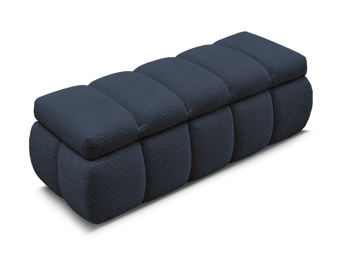Bobochic Denali Bettbank 146 × 56 cm Bouclé-Stoff Dunkelblau