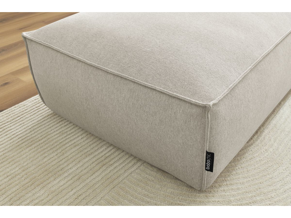 Bobochic Boheme Pouf Melange-Stoff Beige