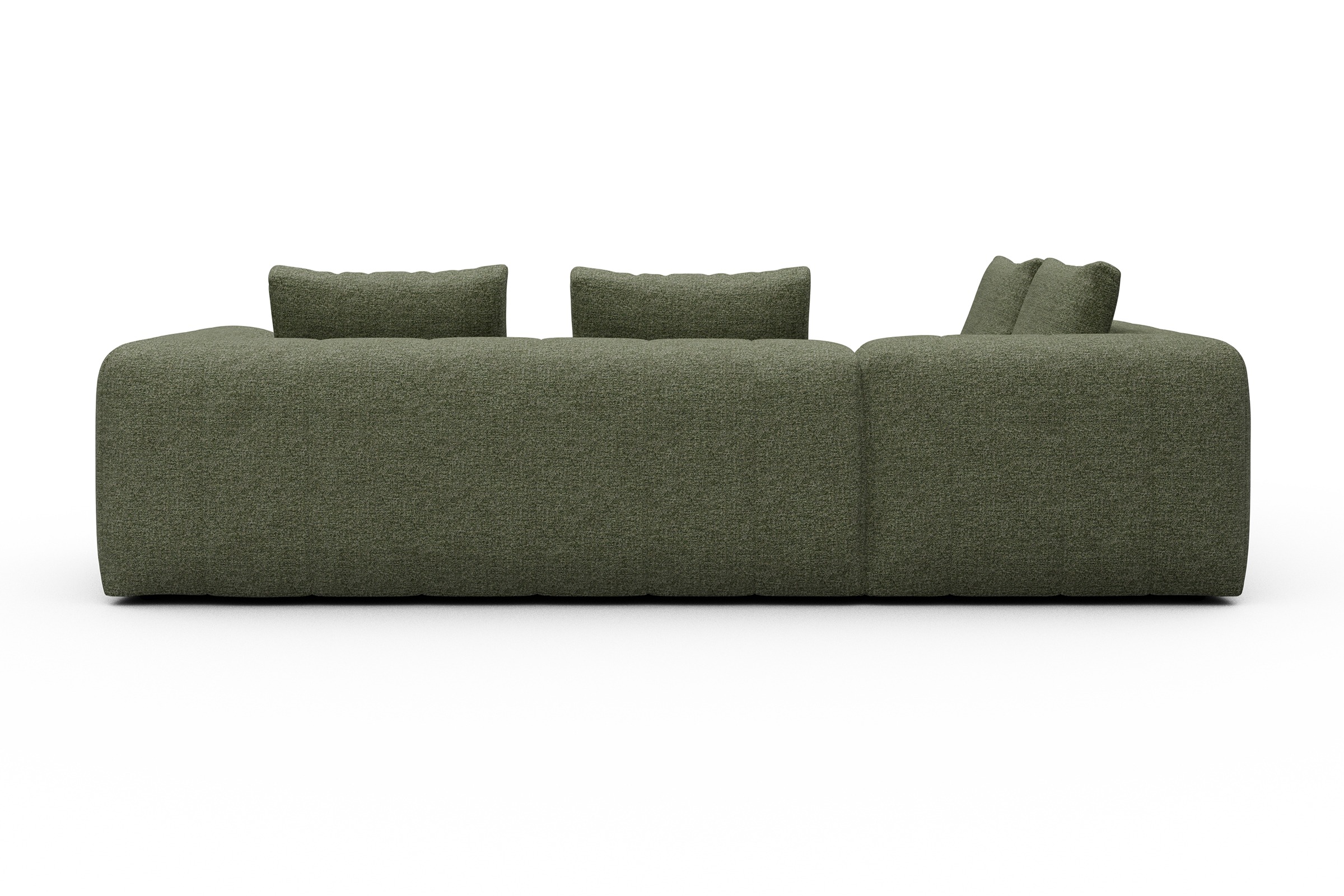 Ecksofa Hugo 2x 2,5-Sitzer Armlehne rechts Carreno-Vivid-Green