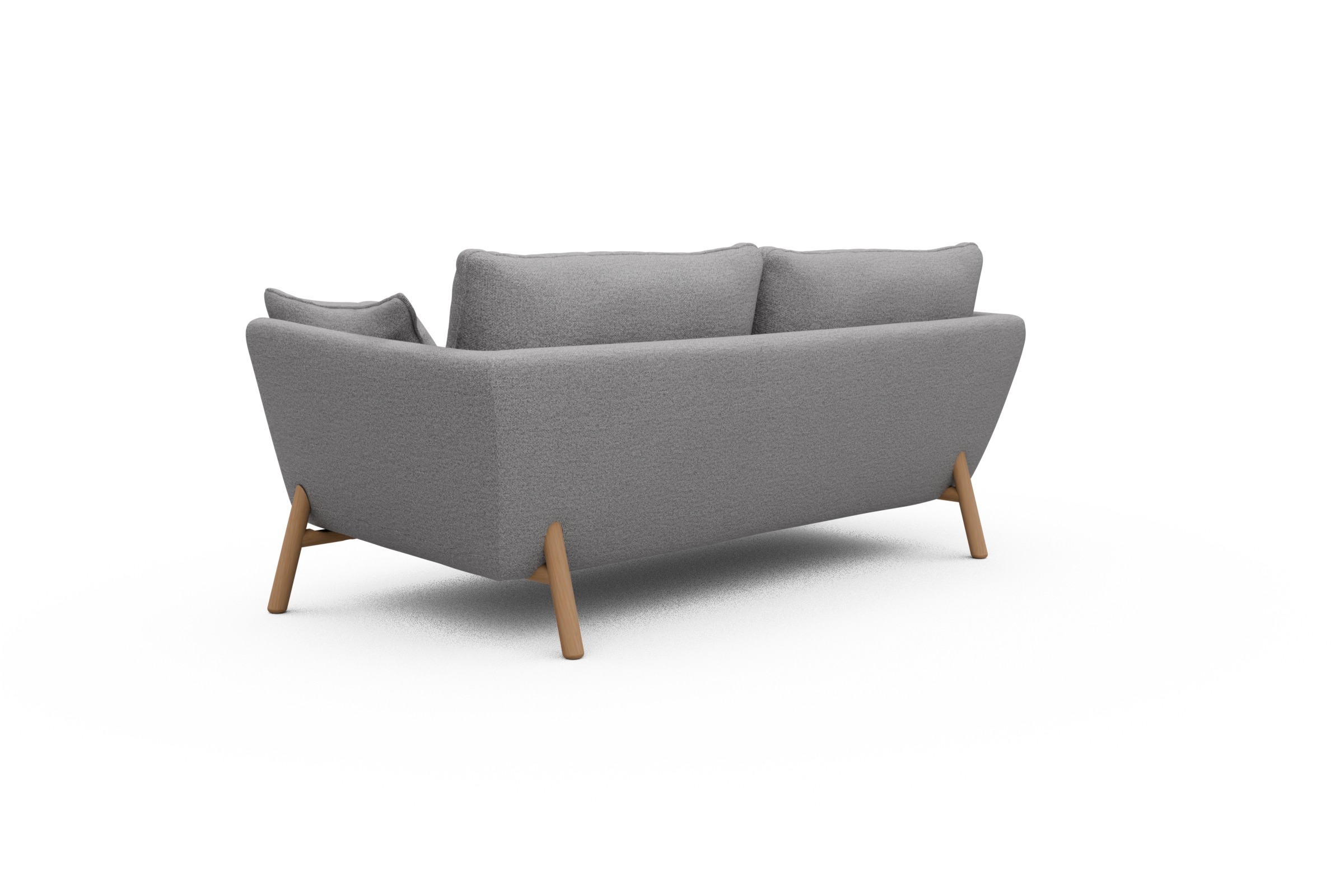 Sofa Emil 2-Sitzer Beinfarbe Eiche Natur Sama-Grey