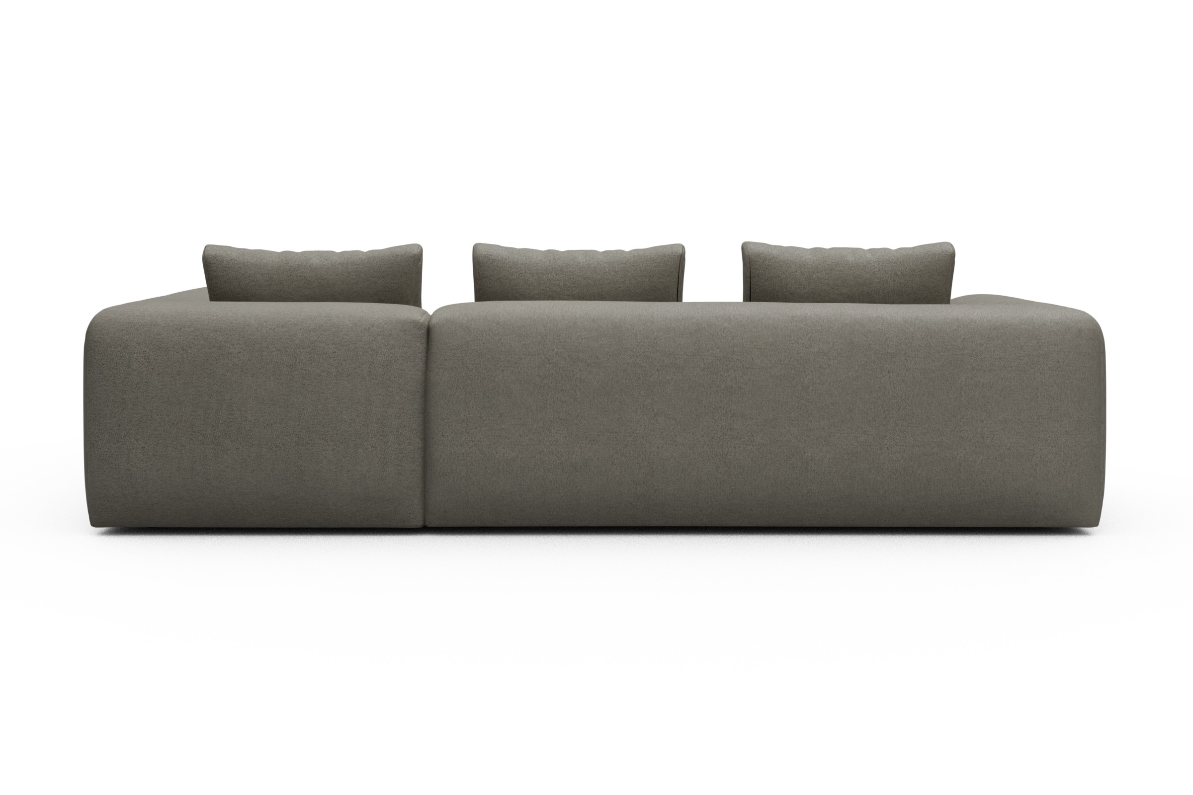 Ecksofa Fred 2x 2,5-Sitzer rechts offen Denari-Warm-Grey