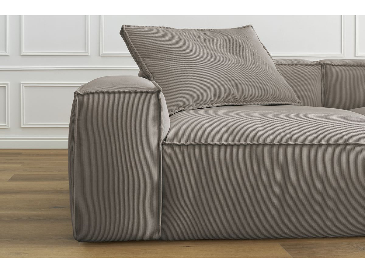 Bobochic Boheme Sofa 3-Sitzer Cordsamt Taupe