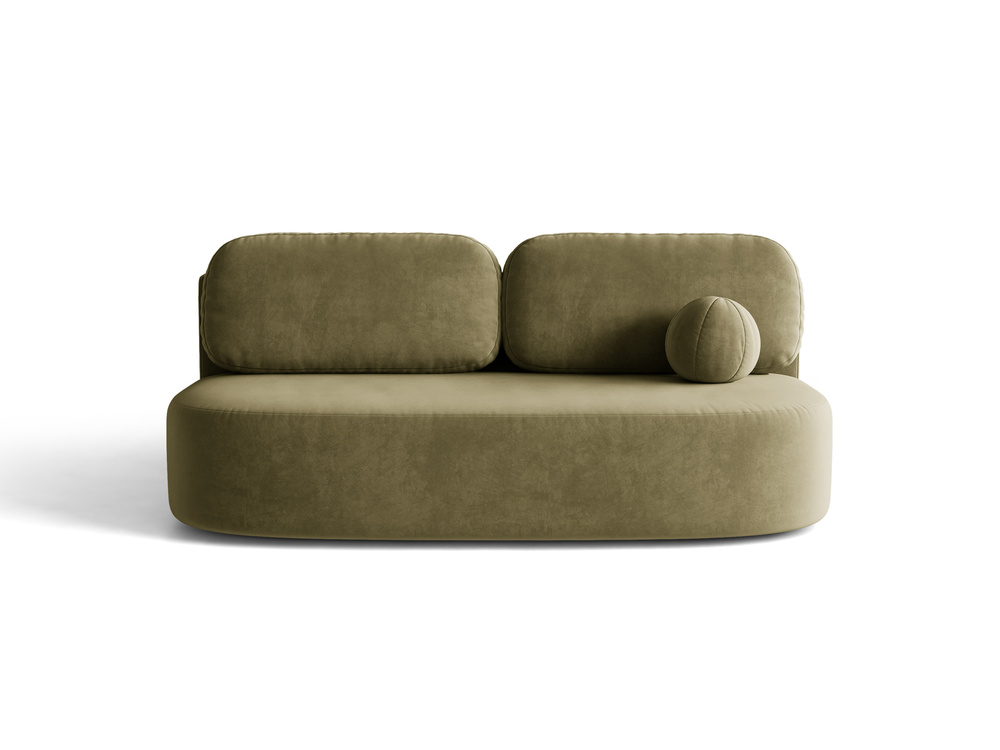 Cosmopolitan Design Schlafsofa Sophia 3-Sitzer mit Bettkasten Samt Salvador Grün