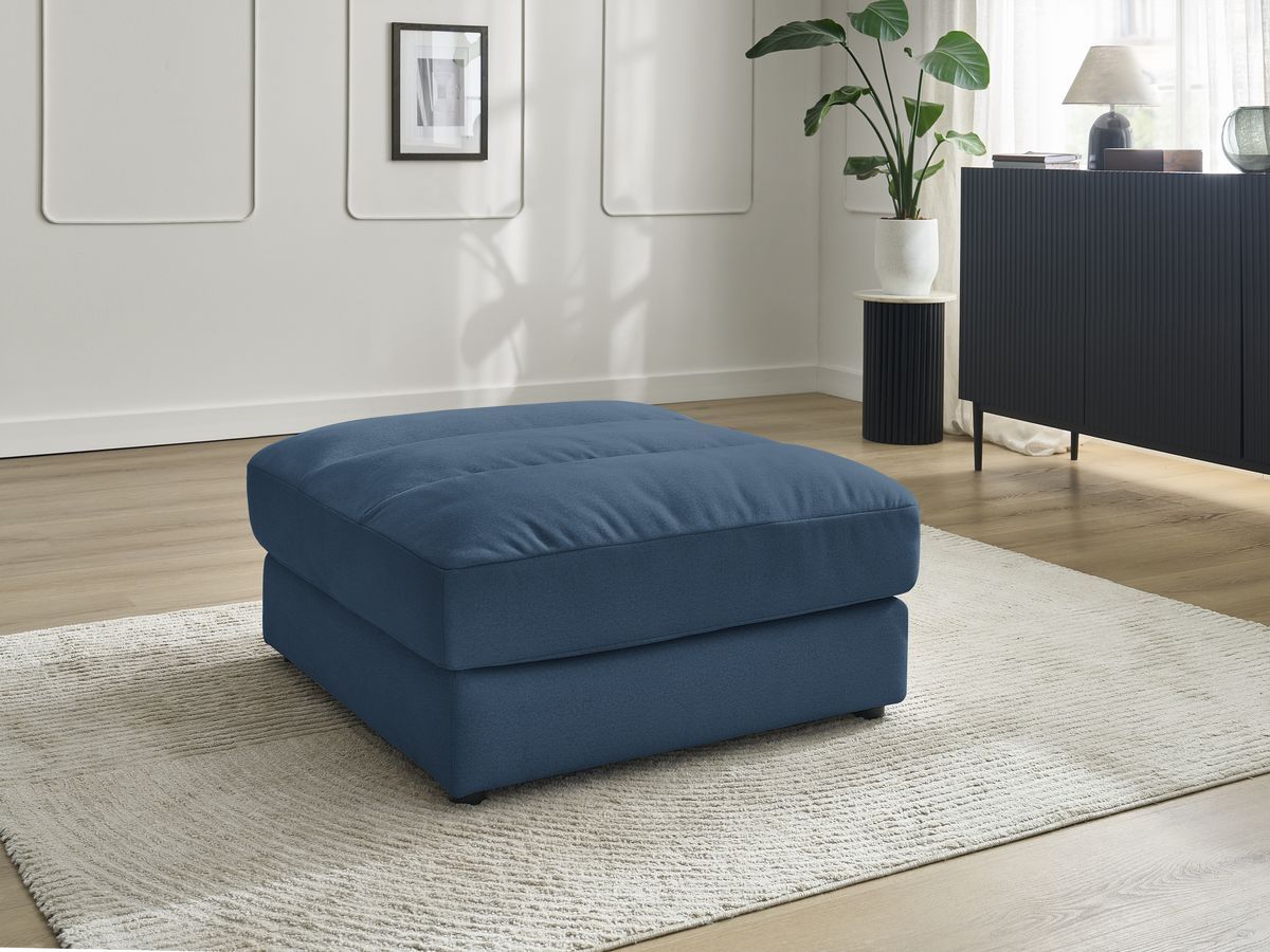 Bobochic Sierra Pouf Samt Dunkelblau