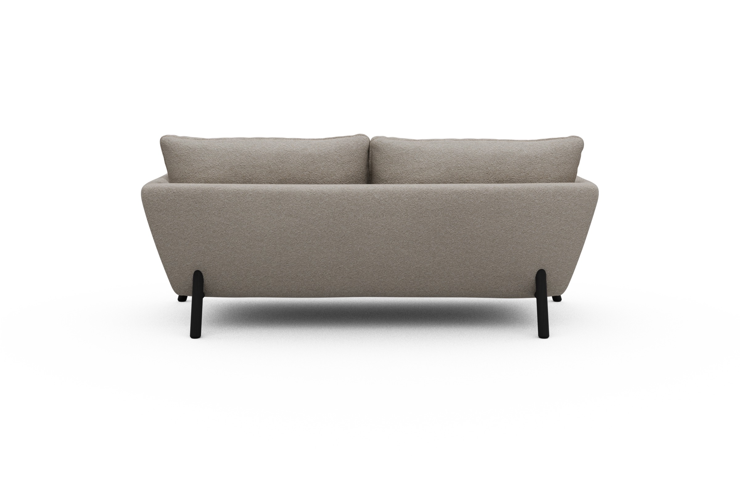 Sofa Emil 2-Sitzer Beinfarbe Eiche Schwarz Aivi-Lace-Beige