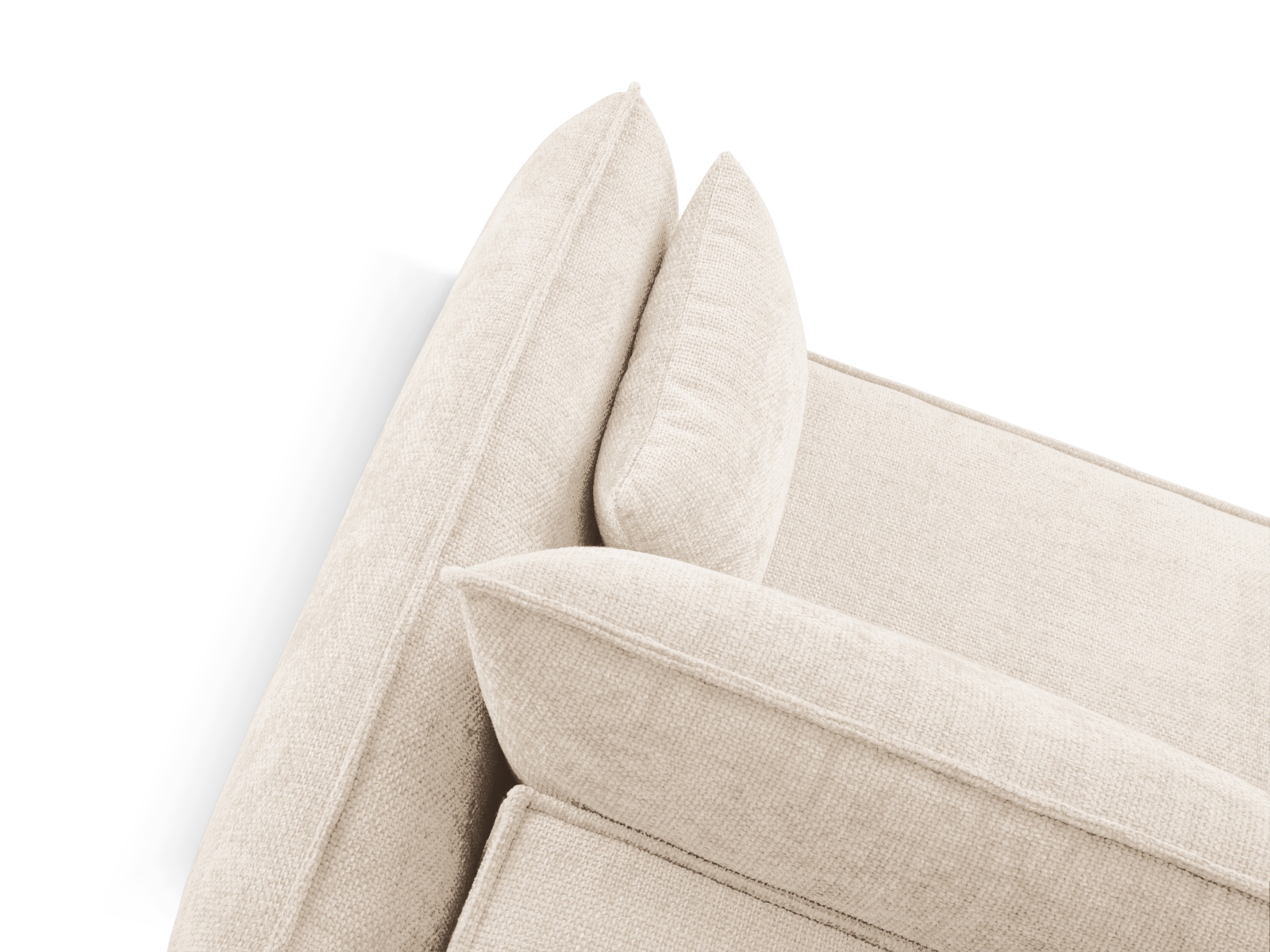 Micadoni Ecksofa Kaelle 4-Sitzer mit Schlaffunktion Links Chenille Helles Beige