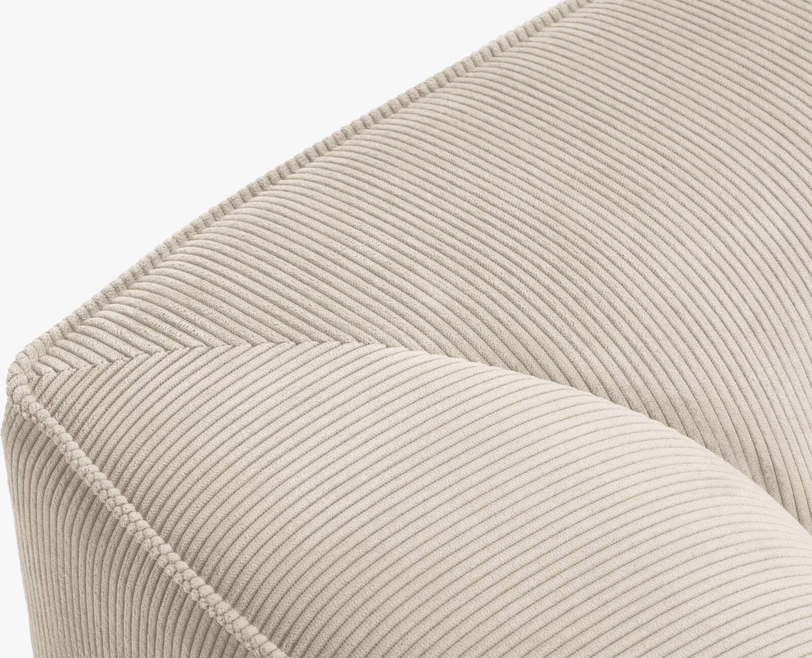 Micadoni Ecksofa Ruby 4-Sitzer Rechts Kord Scala Helles Beige