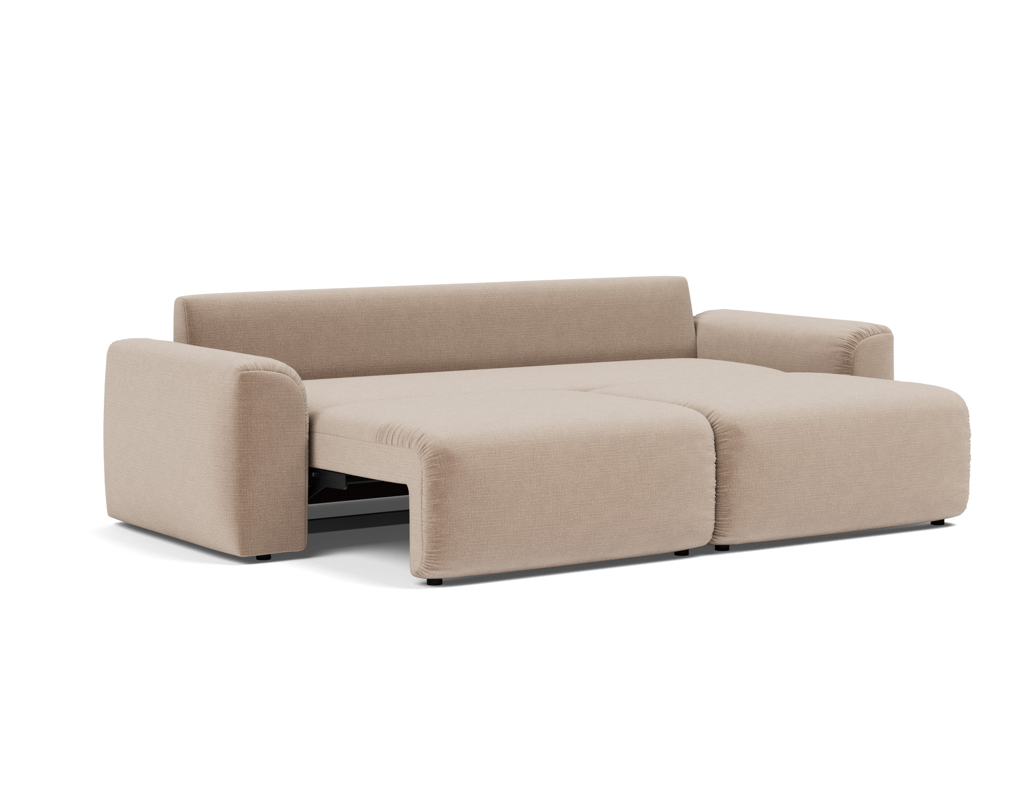 Schlafsofa Norum mit Chunky-Armlehnen Chenille Esina 417-Mocha