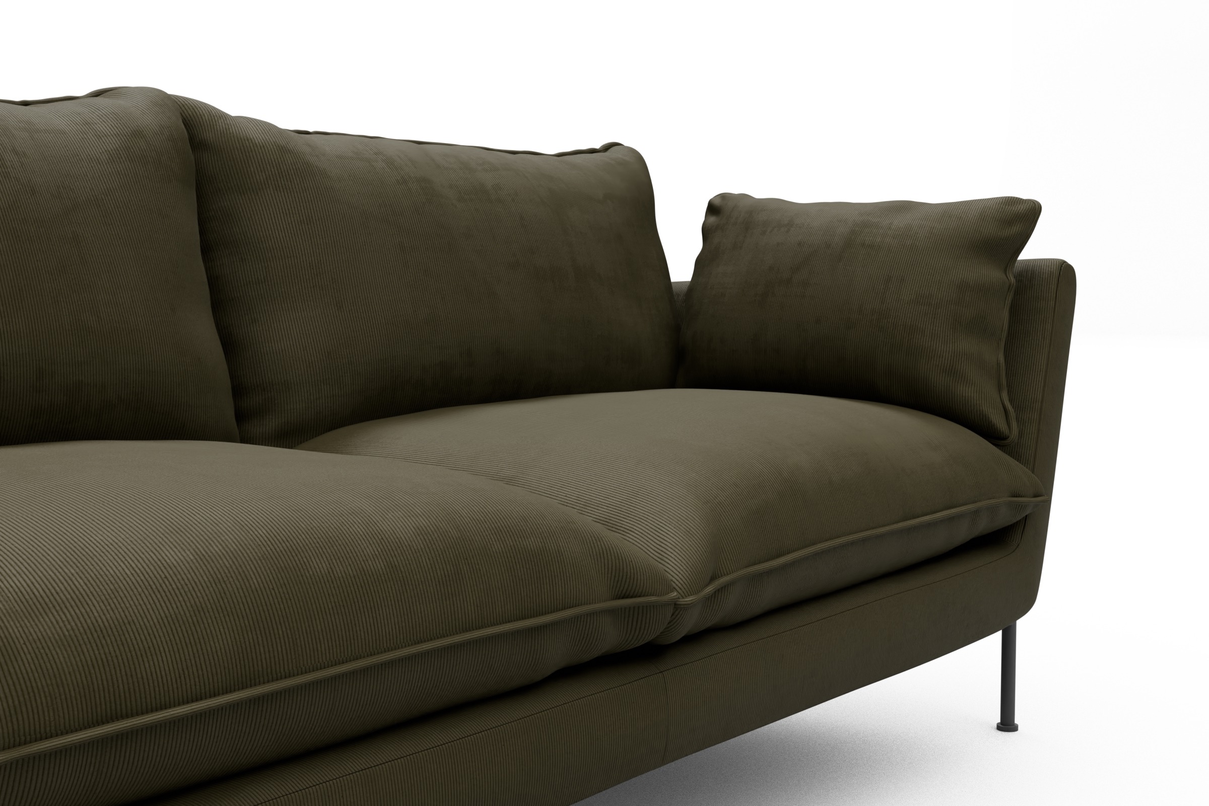 Sofa Anton PREMIUM 2-Sitzer Cordufine-Pine-Green