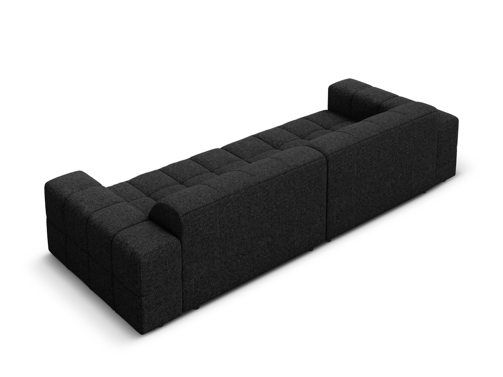 Cosmopolitan Design Sofa Chicago 4-Sitzer Chenille Haga Schwarz