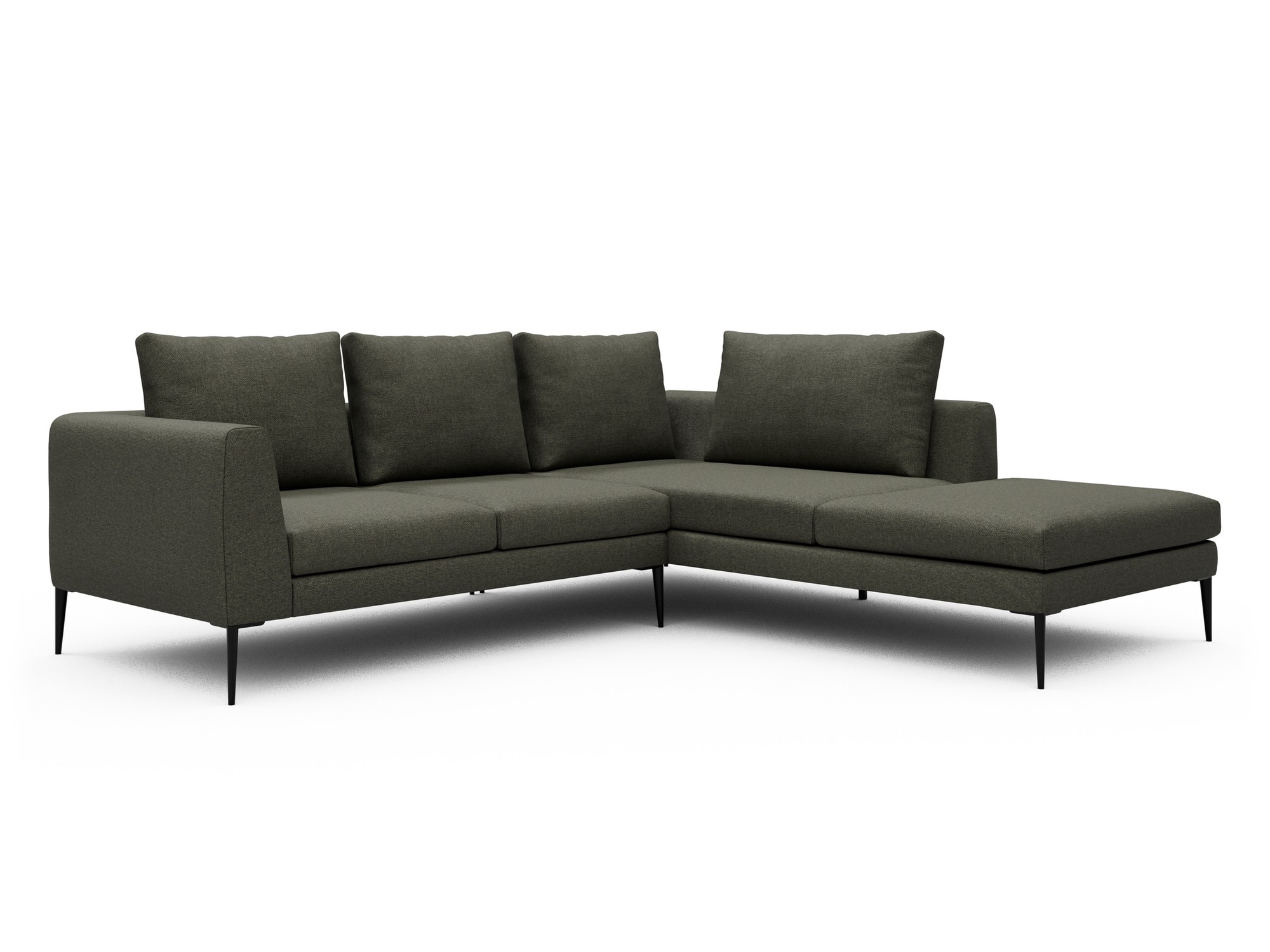 Skandi Home Ecksofa Paul Relax-Ecke rechts mit 2-Sitzer Sama-Winter-Moss moebelfaktor