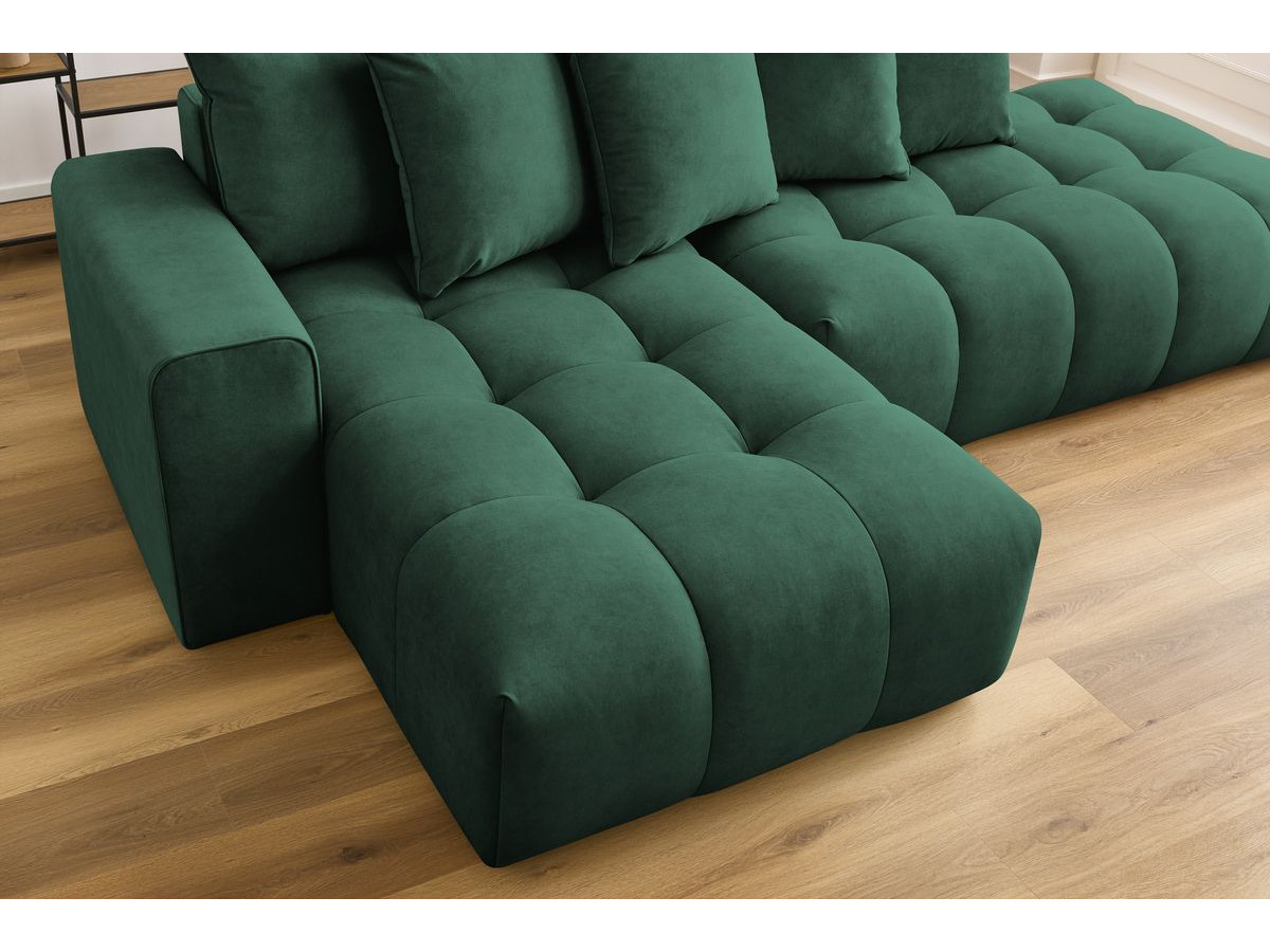 Bobochic Mont-blanc Ecksofa Samt Grün Ecke links