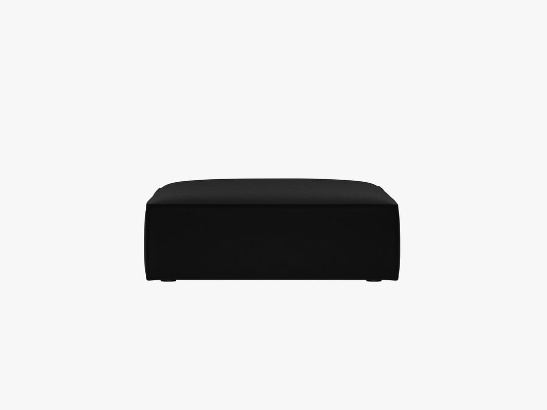 Micadoni Hocker Kaelle 1-Sitzer Samt Bluvel Schwarz