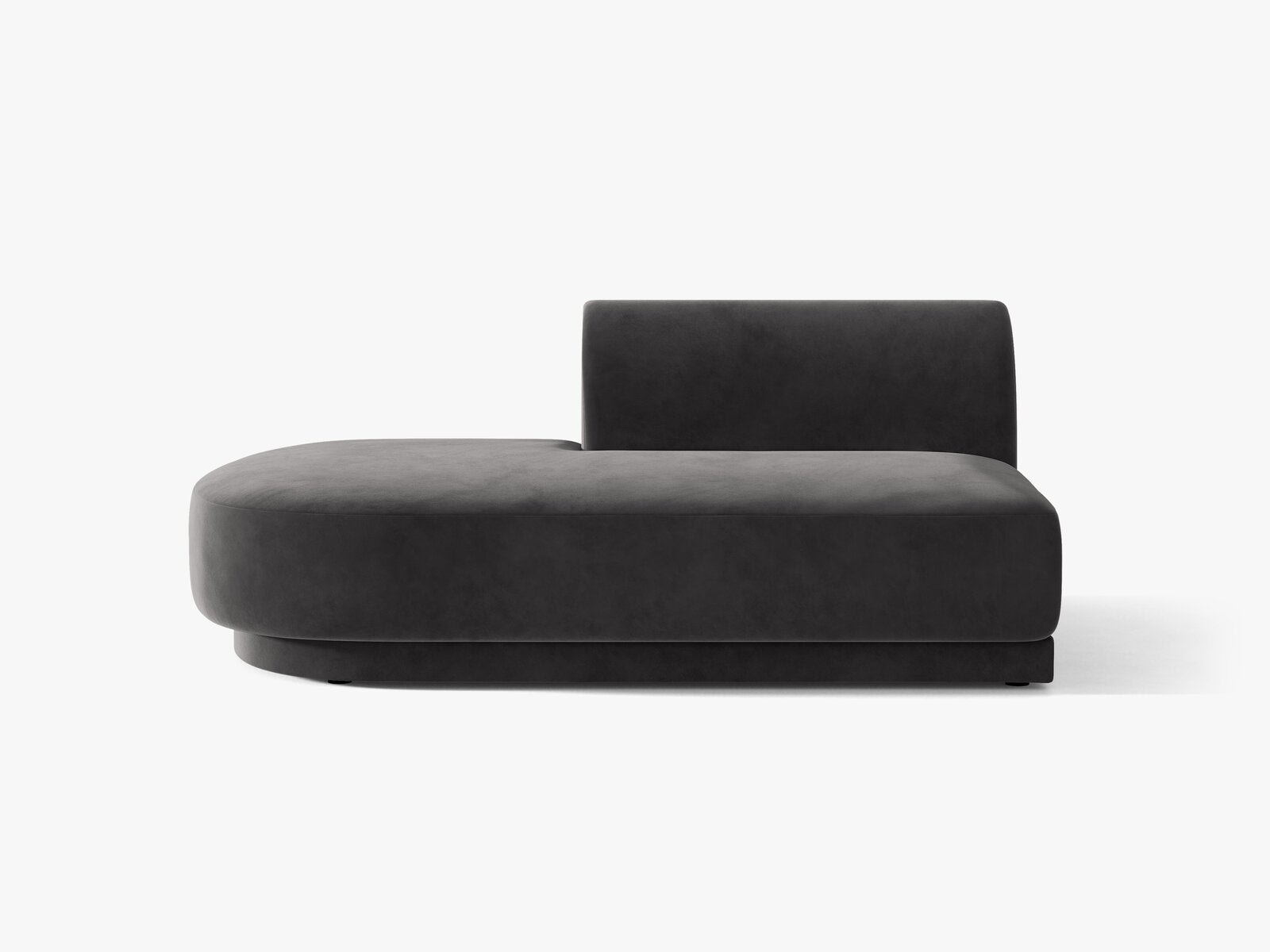 Micadoni 2-Sitzer Sitzmodul offen Miley Links Samt Bluvel Grau