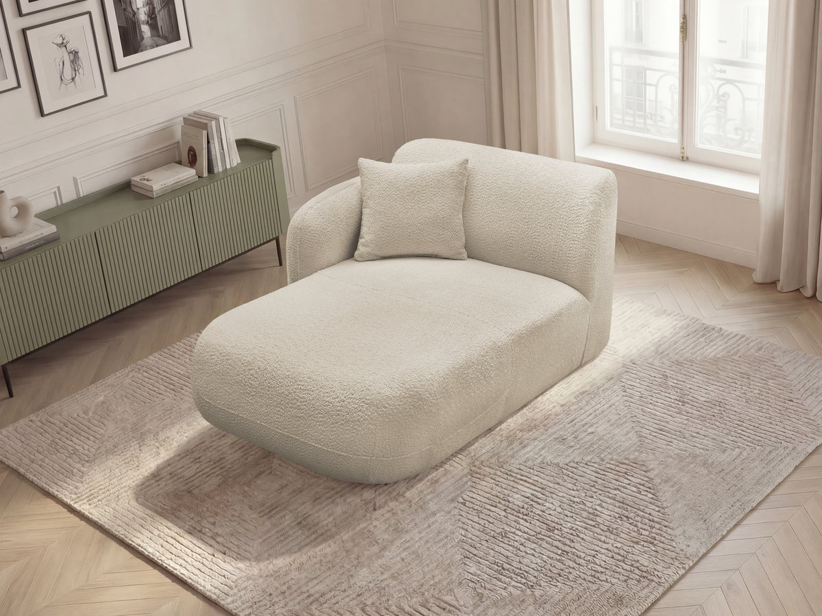 Bobochic Anda Méridienne-Modul Chenille Beige Ecke links