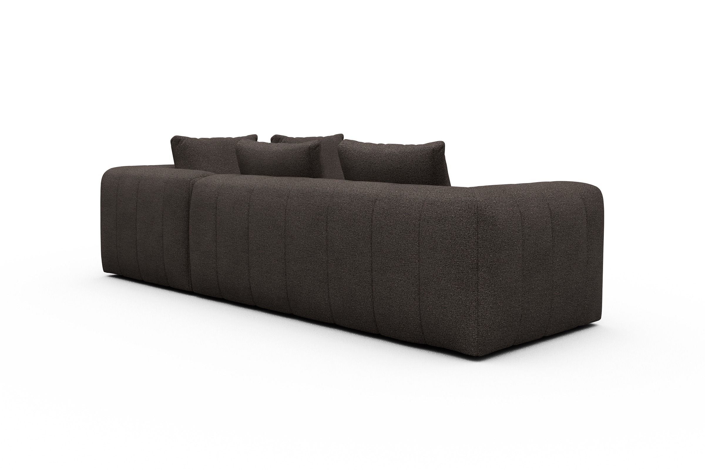 Ecksofa Hugo 2x 2,5-Sitzer Armlehne links Boucle-Taupe