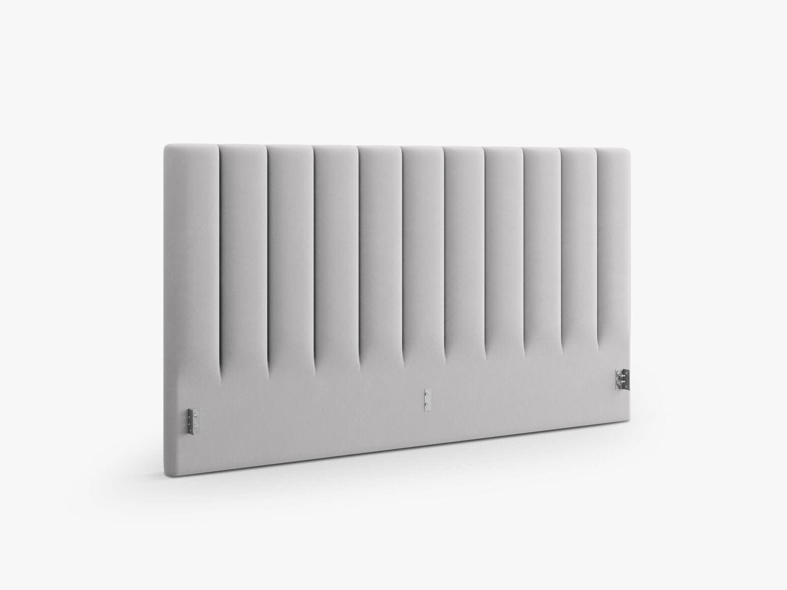 Micadoni Allison Samtiger Kopfteil Samt Bluvel Silber 150.5x100