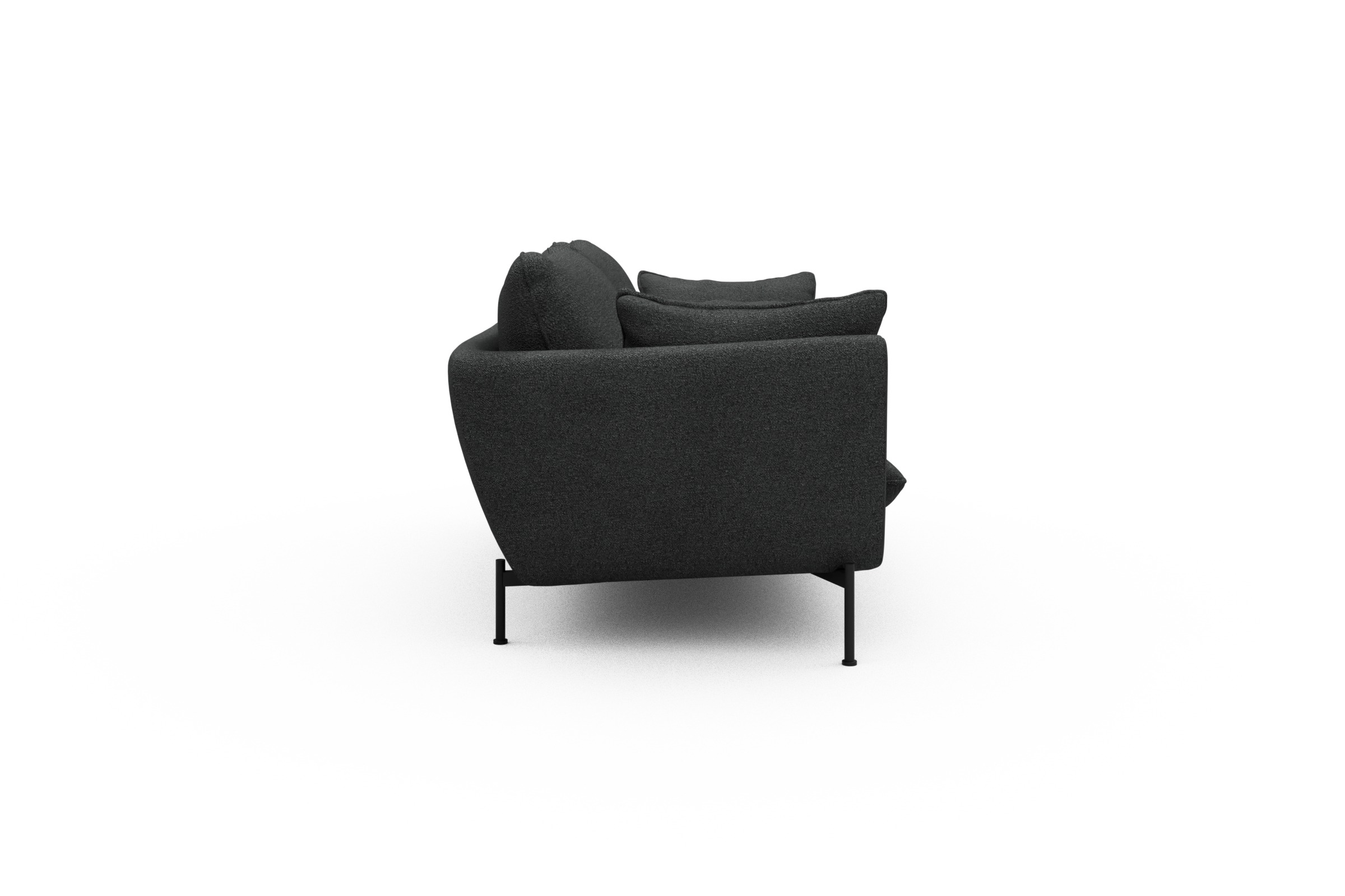 Sofa Anton 2-Sitzer Boucle-Charcoal
