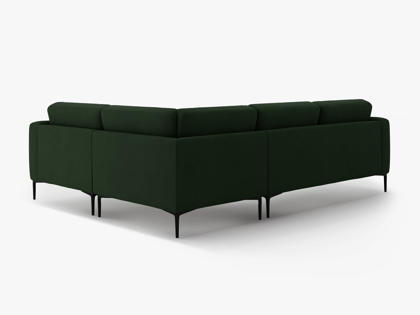 Micadoni Ecksofa Bemy 4-Sitzer Rechts Samt Flaschengrün