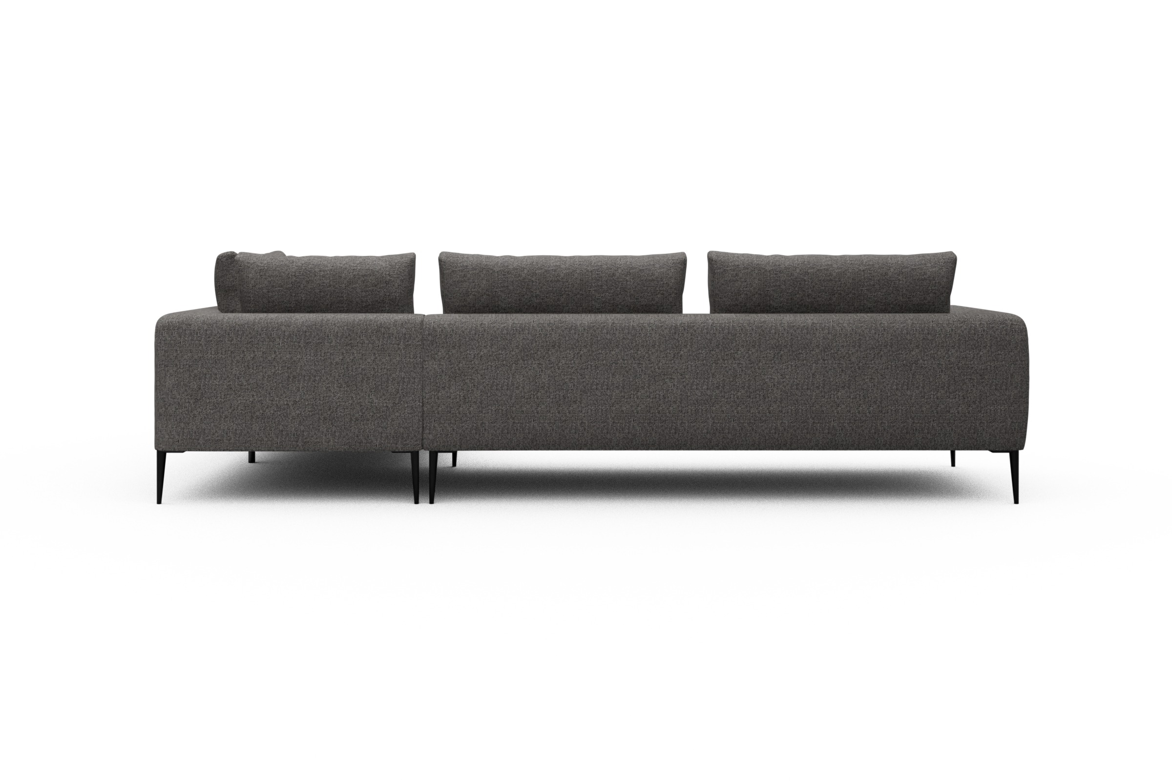 Ecksofa Paul Relax-Ecke links mit 3-Sitzer Carreno-Salt-and-Pepper