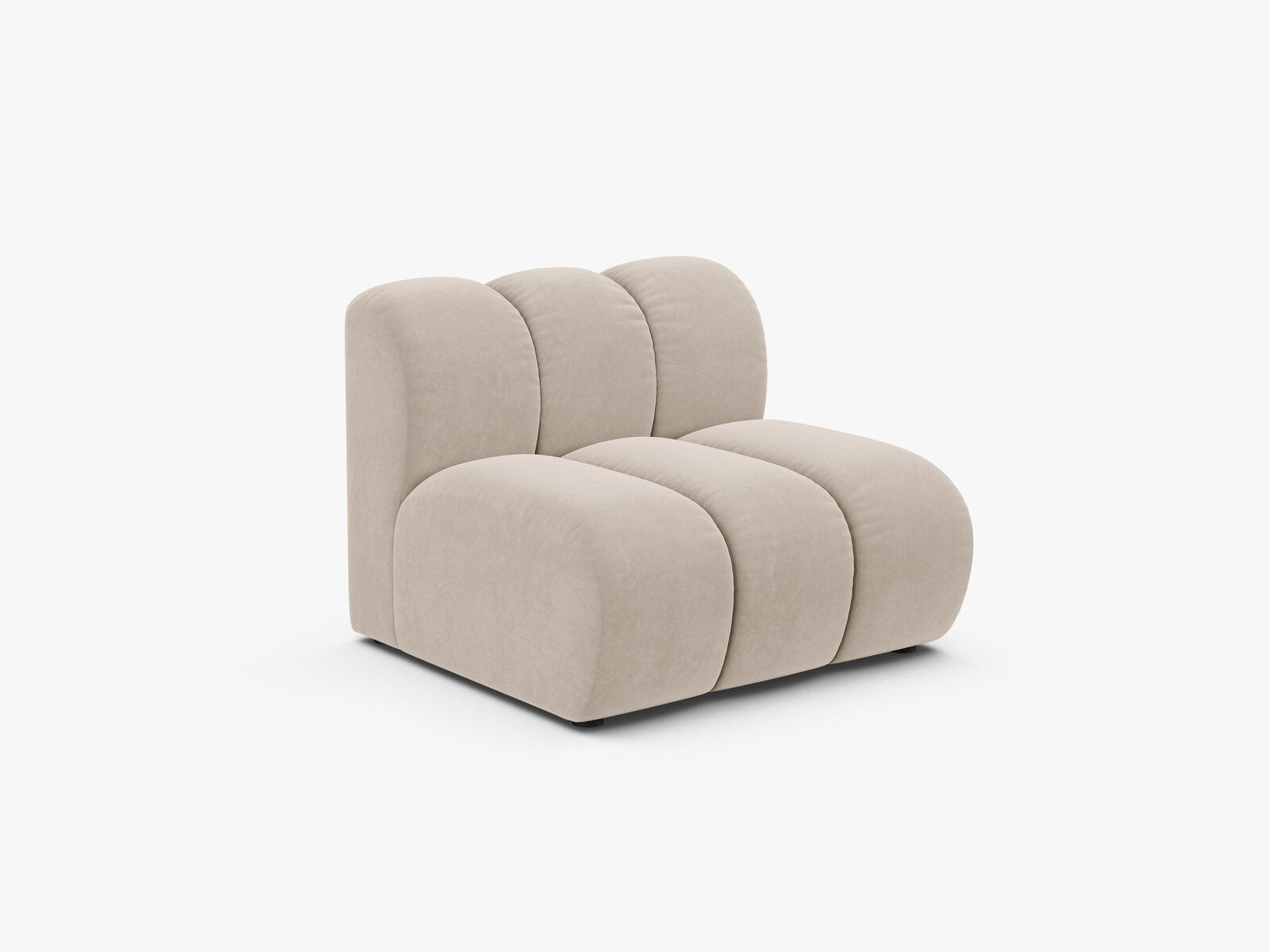 Micadoni Armloses Modul Lupine Samt Salvador Beige