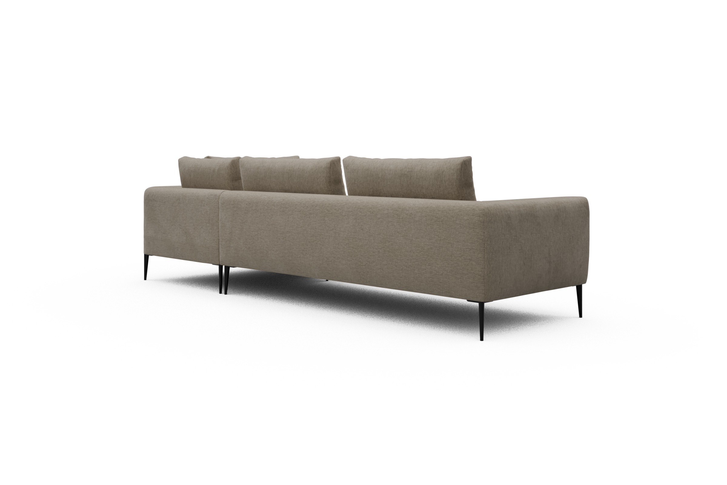Ecksofa Paul Relax-Ecke links mit 3-Sitzer Smooth-Beige