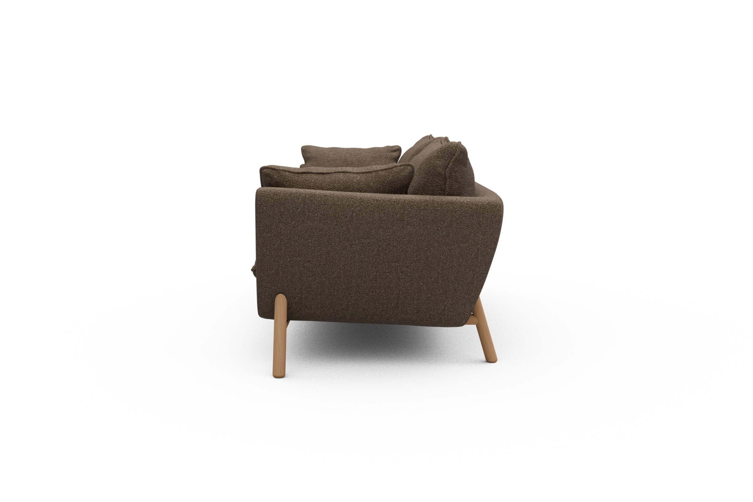 Sofa Emil PREMIUM 2-Sitzer Beinfarbe Eiche Natur Aivi-Khaki-Brown