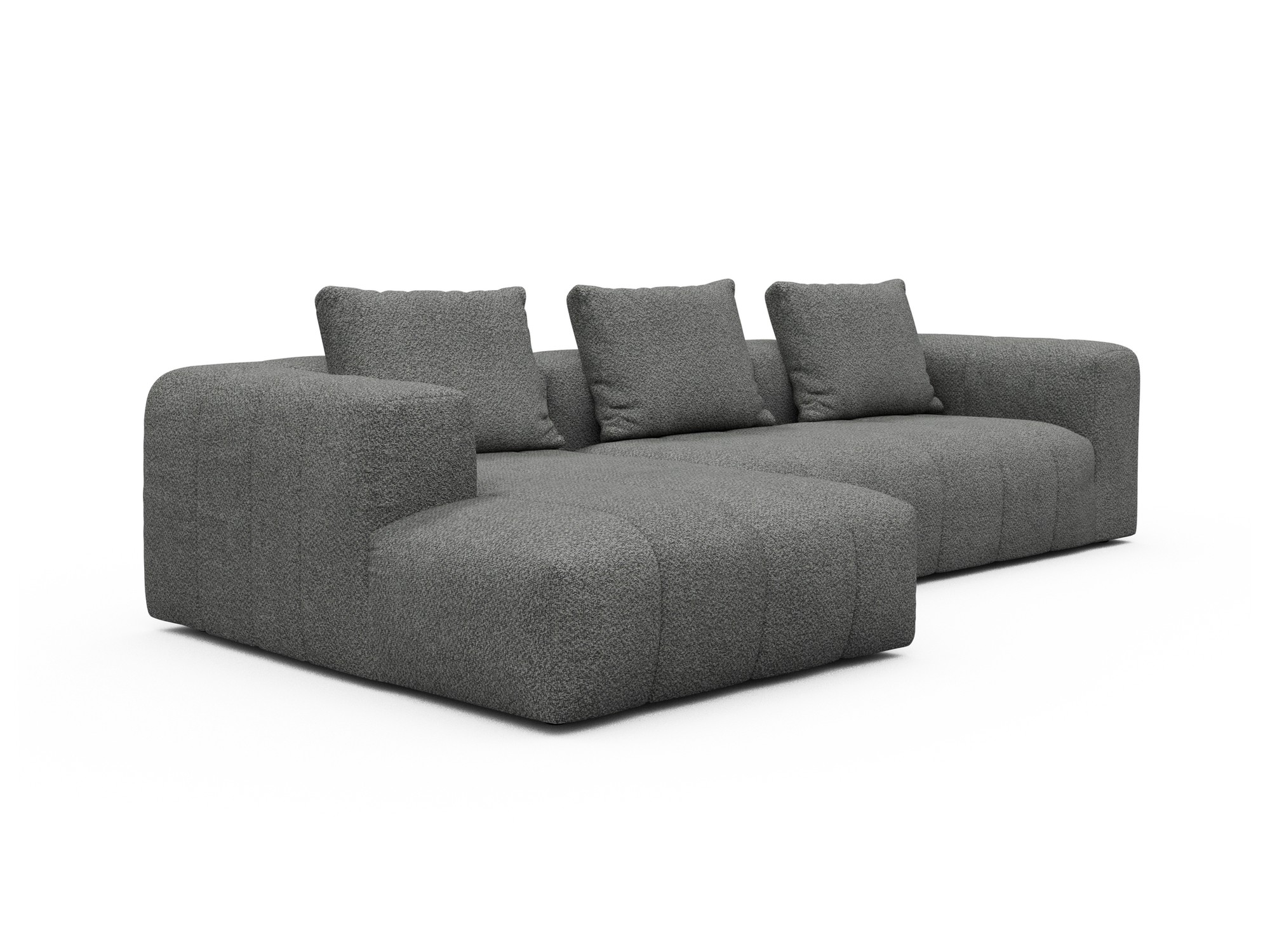 Hugo 2,5-Sitzer Armlehne rechts mit Chaiselongue Vanora-Warm-Grey moebelfaktor