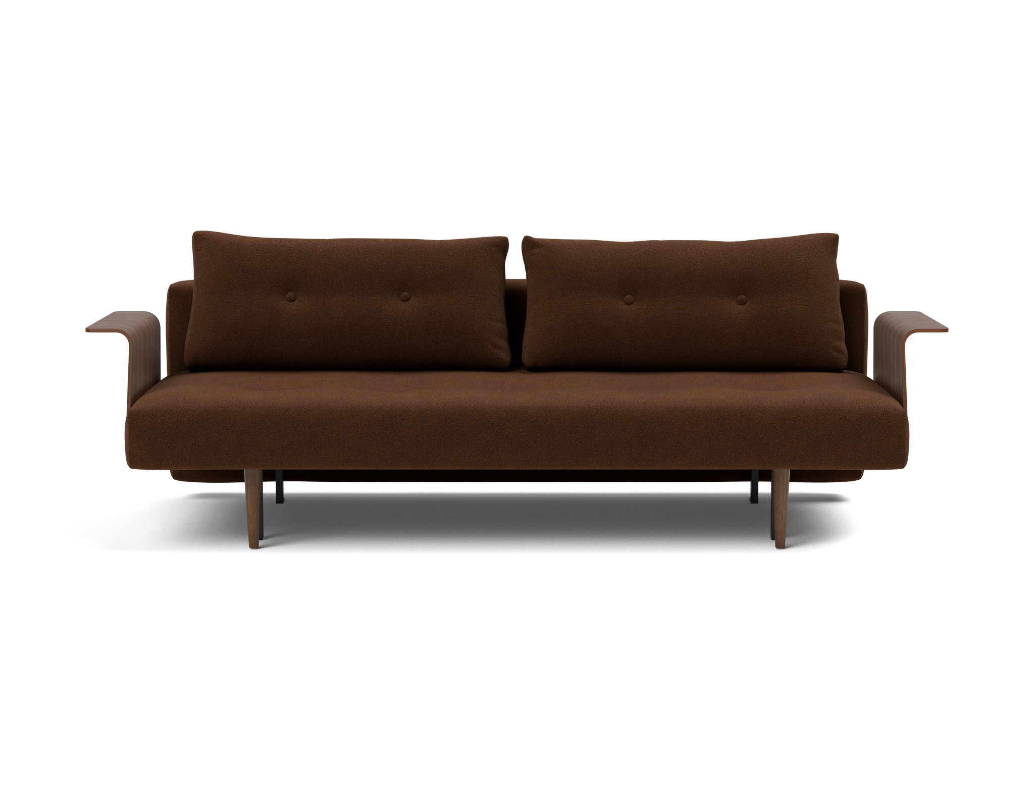 Schlafsofa Recast mit Armlehnen Strukturierter Stoff Taura 359-Cappuccino