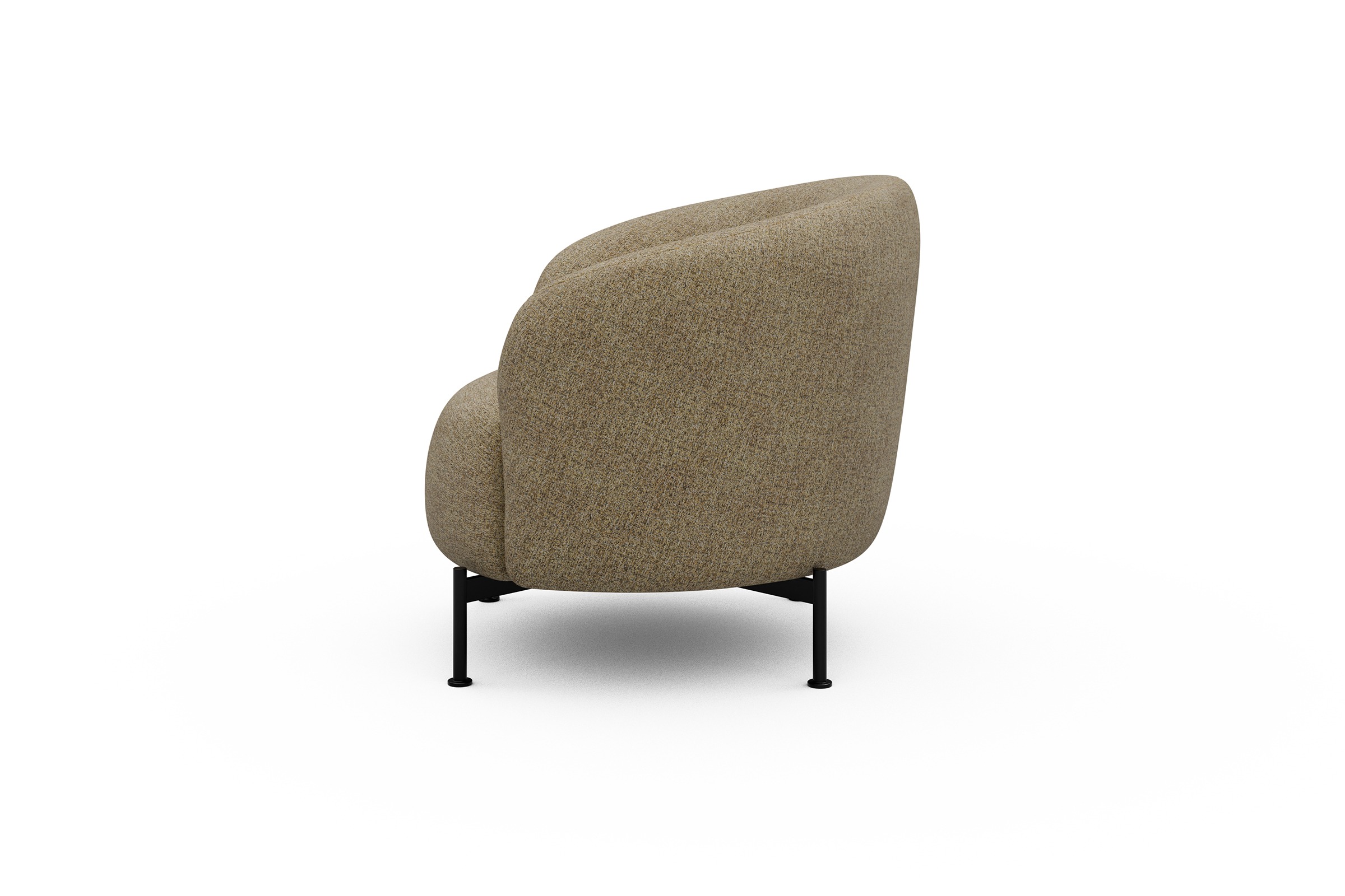 Sessel Ronda X-Metallgestell Schwarz Carreno-Silician-Yellow
