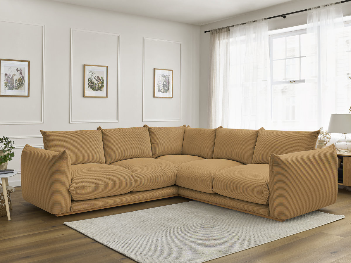 Bobochic Ernest Ecksofa Cordsamt Gelb